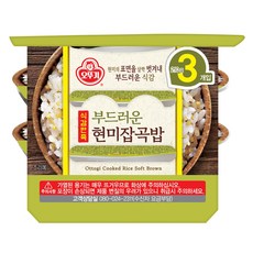 오뚜기 식감만족 부드러운 현미 잡곡밥, 210g, 3개