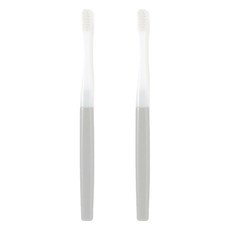 MUJI 無印良品 可替換刷頭的牙刷 局部清潔 一般刷毛 灰色, 2支, 1入