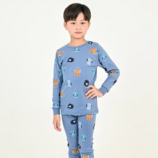 Kids Line 童款貓頭鷹印花30支棉9分袖內搭衣褲套裝