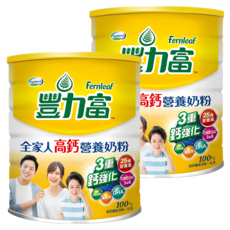 Fernleaf 豐力富 全家人高鈣營養奶粉，三重鈣強化，含25種營養素，添加Omega 3&6、DHA，100%紐西蘭純淨乳源，適合孩子、銀髮族及一般成人, 2.2kg, 2罐
