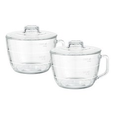 Glasslock 格拉氏洛克 可微波泡麵碗 1L, 透明, 2個