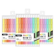 펜맥스 N형 파스텔 513 형광펜 10색, 혼합색상, 30개