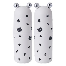 Aurafam 小熊簡約牙刷盒, 白色, 2個