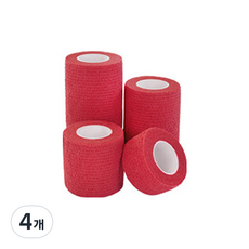 하이가이 고탄력 자가점착 붕대 레드 5cm, 4개, 24개입