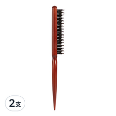 喵汪森林 美髮鬃毛梳 塑膠混鬃毛 咖啡色, 2支