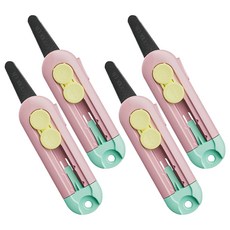 MaDaKkuMi 多用途安全美工刀, 粉紅色, 4個