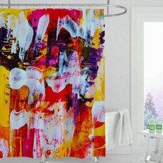 獨特的彩色浴簾 02款 180*120cm+掛鉤 12入, 1套