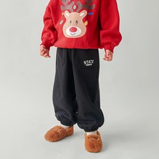 WALTONKIDS 兒童簡約日常刷毛束口褲