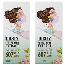 SOFEI 舒妃 植萃添加護髮染髮霜, 607 霧感亞麻棕, 2組