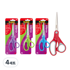 3M Scotch 3M 學生剪刀 17.8 公分 + 多用途剪刀大號 20.3 公分套裝, 隨機出貨, 4組