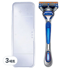 스윗럭셔리 5중날 면도기 + 케이스, 3세트