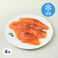 바른씨 훈제연어 슬라이스 (냉동), 4개, 100g
