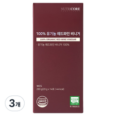 뉴트리코어 100% 유기농 레드와인 비니거 14p, 280g, 3개