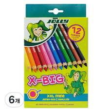地球化學 Jolly X BIG 12色色鉛筆組, 6個, 12 種顏色