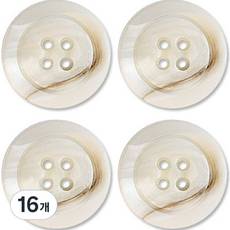 동대문단추왕 고급 무광 코트 가디건 단추 25mm, 화이트 WT 르노, 16개