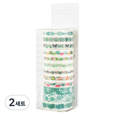 베네블 DIY 데코 다꾸 꾸미기 마스킹테이프 12종 세트, 민트그린, 2세트
