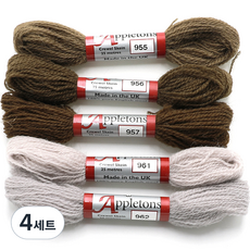 조이십자수 애플톤 울사 5종 세트, 4세트, 955, 956, 957, 961, 962