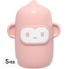 에잇바이트 원숭이 케이스 베이비 네일케어 세트, 핑크, 5세트