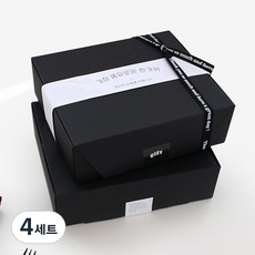 헬로우모리스 블랙 마들렌박스 L 15p + 기프트 스티커 8p 세트, 혼합색상, 4세트