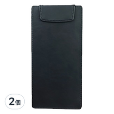 ABEL 力大牌 皮質帳單夾, 黑色, 2個