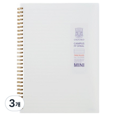 OXFORD 밀크PP 좌철 스프링노트 Mini 80p, 혼합색상, 3개