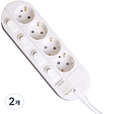 Ohsung Precision國產獨立開關多抽頭4端口, 3m, 單一顏色, 2個