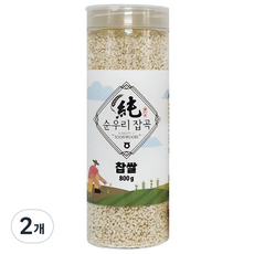 농협 국내산 순우리잡곡 페트병 찹쌀, 800g, 2개