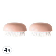 Bijesco 矽膠頭髮身體兩用刷, 粉紅色, 1入, 4個