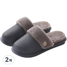 구띵 층간소음 쿠션 거실화, 다크그레이, 2개