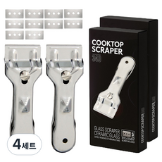 Healing Clean 電磁爐刮刀 + 金屬補充刀片 5入組, 4套