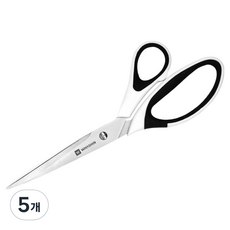 WHASHIN 717 鈦金屬剪刀, 5個, 白色 + 黑色 + 銀色