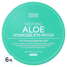 TENZERO 수딩 알로에 하이드로겔 아이패치, 6개, 60개입