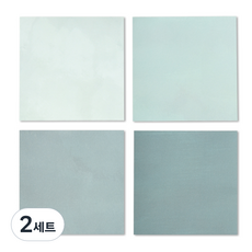 Walgadaks 彩色繪畫便條磚 翡翠綠4款, 翡翠綠, 粉彩綠, 苔蘚綠, 松針綠, 2套, 100張