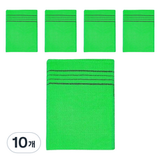 Wonine 大尺寸搓澡巾, 綠色, 10個, 1入