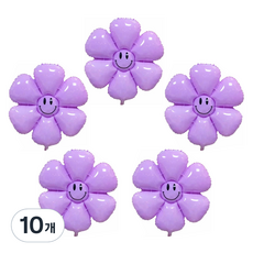 파티공구 스마일 데이지꽃 풍선 소형, 라벤다, 10개