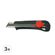 KDS 블랙 슈퍼날 커터칼 L-19BWD, 3개