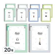 PENPIA 2000小學3-6音樂線圈筆記本, 20個, 隨機出貨