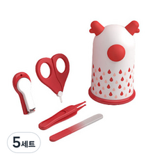 어바웃올리 베이비 가위 안전 손톱깎이 세트, 루돌프, 5세트