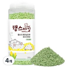 햄스타일 햄스터 옥수수 크러쉬 화장실모래 자스민향, 500g, 4개