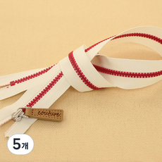 해피베어스 꾸뛰르 소잉 지퍼 50cm, 레드, 5개