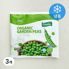 퀵쿠킹 유기가공식품 인증 완두콩 (냉동), 3개, 600g