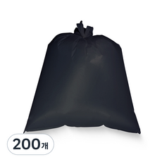 KINGSBONG 平板型分類回收塑膠袋 黑色, 20L, 200個