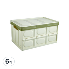 접이식 다기능 잡화 자동차 보관 상자 30L, 그린, 6개