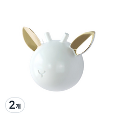 바우마켓 벽걸이 후크 염소, 화이트, 2개