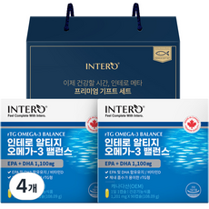 INTERO Omega3 rTG型魚油平衡禮品組 108.09g, 90顆, 4盒