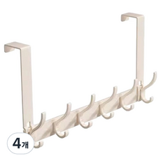 마샤투 도어 후크 옷 가방 걸이 중형, 밀키화이트, 4개