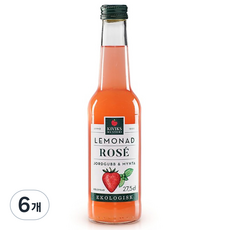 키빅스 오가닉 레몬에이드 스트로베리 민트, 275ml, 6개