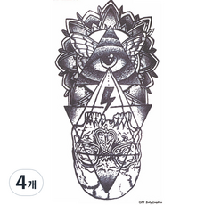 PARTY COSTUME 紋身貼紙 JT011 104 x 200 mm, 單一顏色, 4個