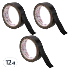 마다꾸미 크래프트 종이테이프 12mm, 블랙, 12개