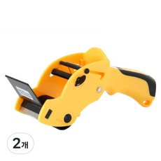 알파커머스 박스투명 손잡이 포장테이프 커터기, 옐로우, 2개